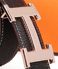 Hermes Rhombus Stripe Buckle Rose Gold